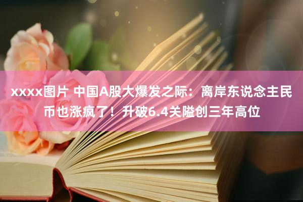 xxxx图片 中国A股大爆发之际：离岸东说念主民币也涨疯了！升破6.4关隘创三年高位