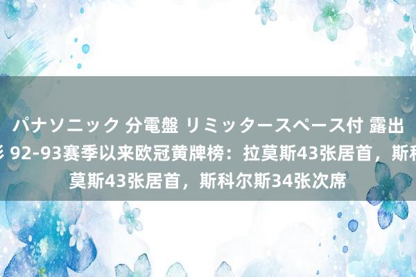 パナソニック 分電盤 リミッタースペース付 露出・半埋込両用形 92-93赛季以来欧冠黄牌榜：拉莫斯43张居首，斯科尔斯34张次席