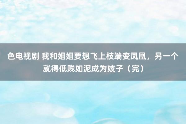 色电视剧 我和姐姐要想飞上枝端变凤凰，另一个就得低贱如泥成为妓子（完）