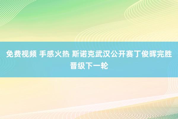 免费视频 手感火热 斯诺克武汉公开赛丁俊晖完胜晋级下一轮