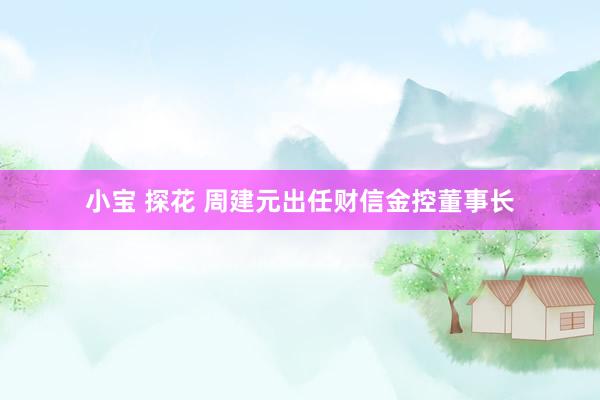 小宝 探花 周建元出任财信金控董事长