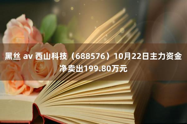 黑丝 av 西山科技（688576）10月22日主力资金净卖出199.80万元