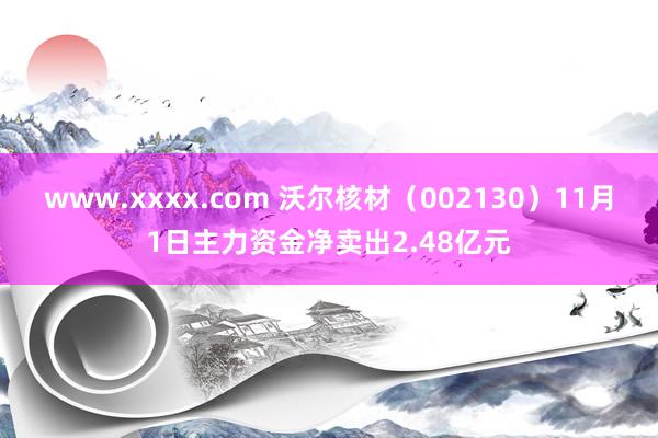 www.xxxx.com 沃尔核材（002130）11月1日主力资金净卖出2.48亿元