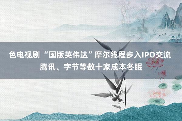 色电视剧 “国版英伟达”摩尔线程步入IPO交流 腾讯、字节等数十家成本冬眠