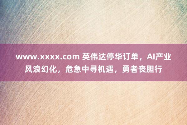 www.xxxx.com 英伟达停华订单，AI产业风浪幻化，危急中寻机遇，勇者丧胆行