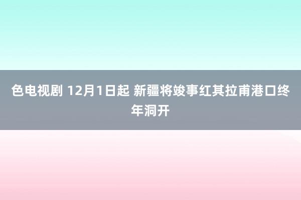 色电视剧 12月1日起 新疆将竣事红其拉甫港口终年洞开