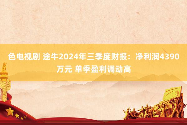 色电视剧 途牛2024年三季度财报：净利润4390万元 单季盈利调动高