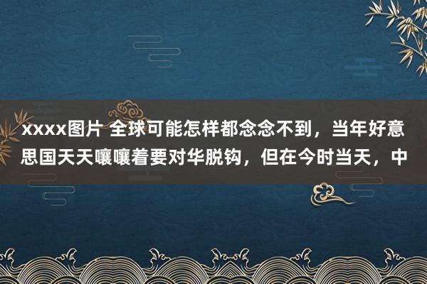 xxxx图片 全球可能怎样都念念不到，当年好意思国天天嚷嚷着要对华脱钩，但在今时当天，中