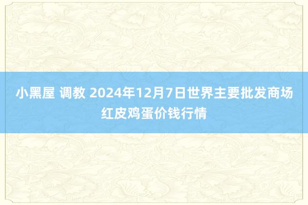 小黑屋 调教 2024年12月7日世界主要批发商场红皮鸡蛋价钱行情