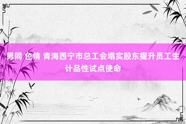 男同 色情 青海西宁市总工会塌实股东擢升员工生计品性试点使命