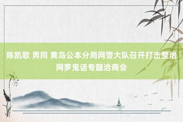 陈凯歌 男同 黄岛公本分局网警大队召开打击整治网罗鬼话专题洽商会