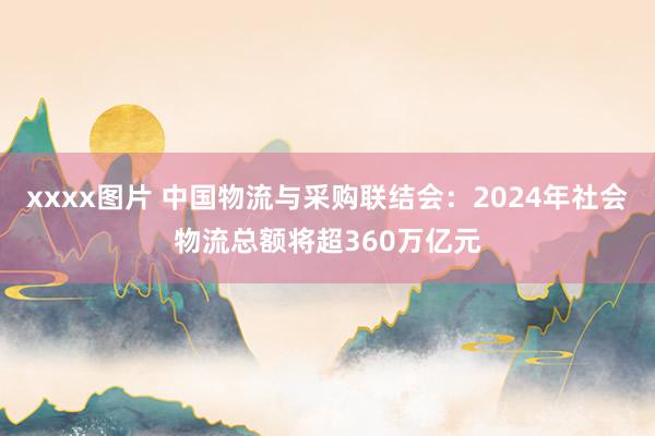 xxxx图片 中国物流与采购联结会：2024年社会物流总额将超360万亿元