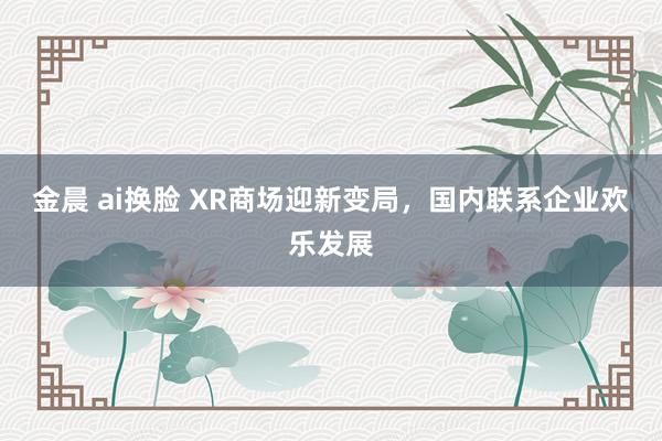 金晨 ai换脸 XR商场迎新变局，国内联系企业欢乐发展