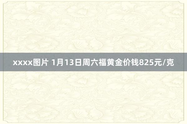 xxxx图片 1月13日周六福黄金价钱825元/克