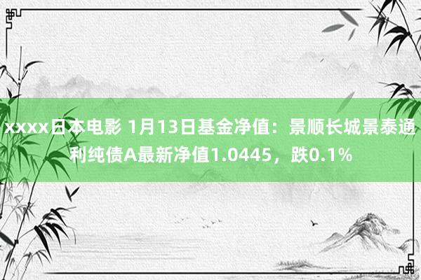 xxxx日本电影 1月13日基金净值：景顺长城景泰通利纯债A最新净值1.0445，跌0.1%