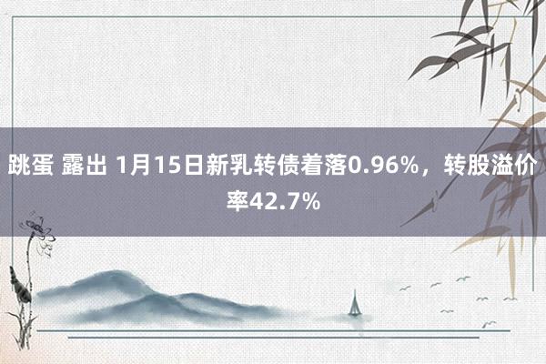 跳蛋 露出 1月15日新乳转债着落0.96%，转股溢价率42.7%